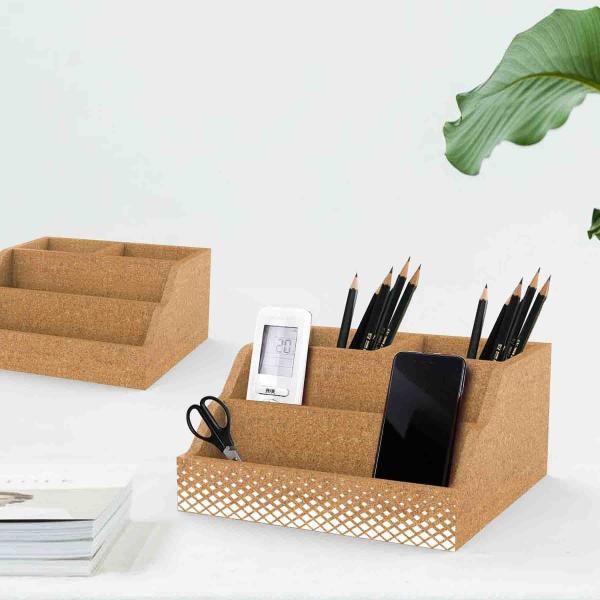 Impermeável Dampproof de Cork Desk Organizer Storage Box do escritório do FSC