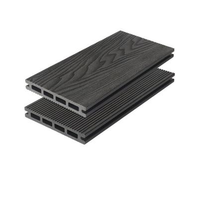 le Decking de relief profond de 3D WPC embarque le Decking Gray Engineering Garden de 145x22mm