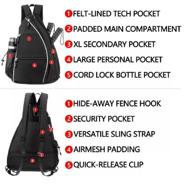 Сумка слинга плеча тела нейлона большой емкости взаимная для Pickleball