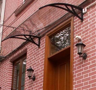 Length Of Bracket 1000mm PC Canopy Featuring 5.0mm PC Hollow Sheet Or PC Solid Sheet Perfect For Industrial Applications