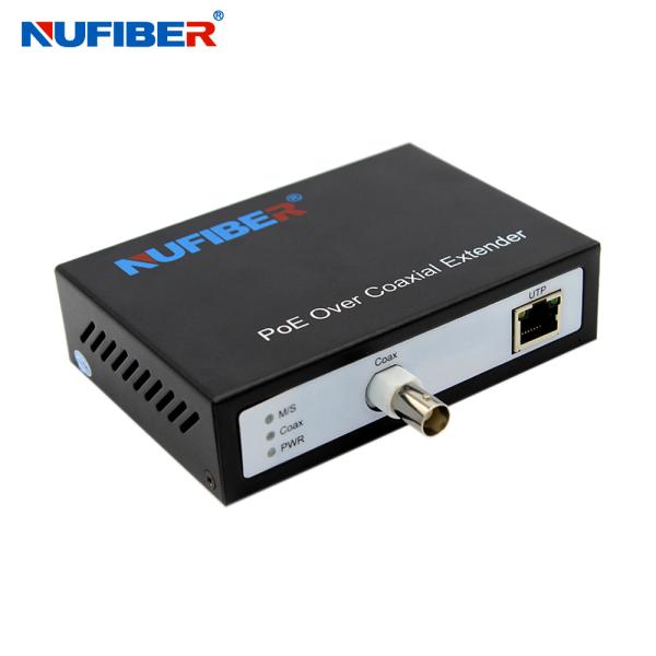 EOC Converter Iron Case 10 / 100M POE Over Coaxial Extender 300m For CCTV Installations