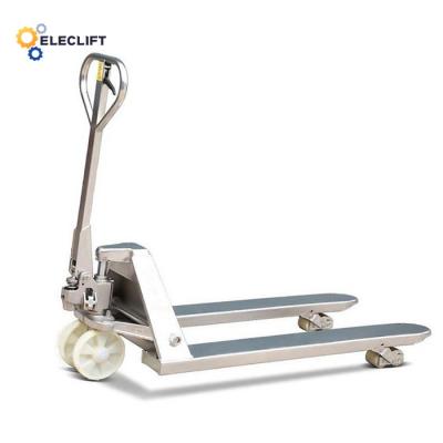 2500kg Stainless Steel Pallet Truck Manual With Polyurethane Wheels