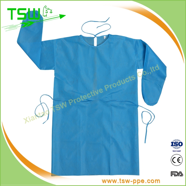 AAMI Level 3 Protection 35gsm 75gsm SMS Disposable Gown