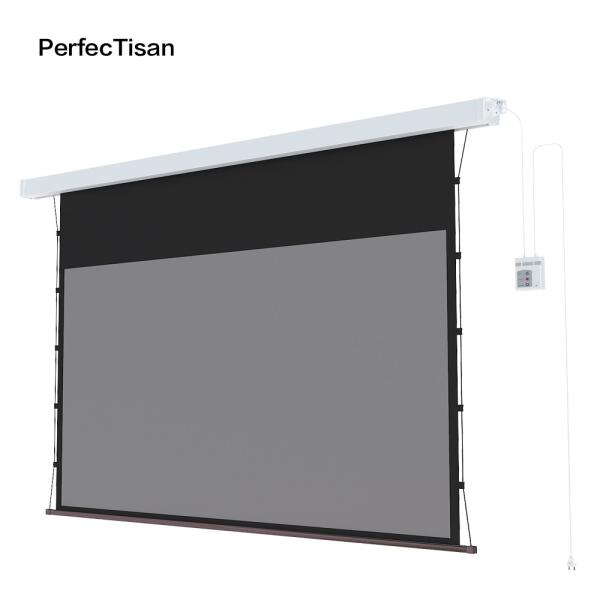 Indoor Electronic Movie Screen 120 Inch Electric Projector Screen With Remote Control