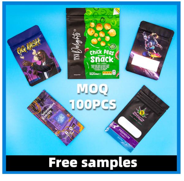 Custom Printed Child Resistant Mylar Bags For Soft Juicy Sugar Cookie Food Storage