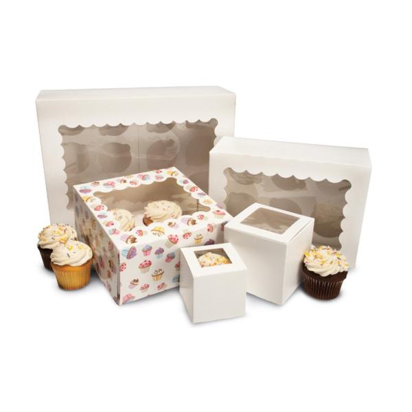 Single Mini Kraft Paper Cupcake Cake Boxes 2 4 6 12 Holes For Wedding Christmas