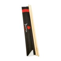 Hashis de madeira 23cm descartáveis de bambu redondos dos hashis 20cm do envoltório de papel