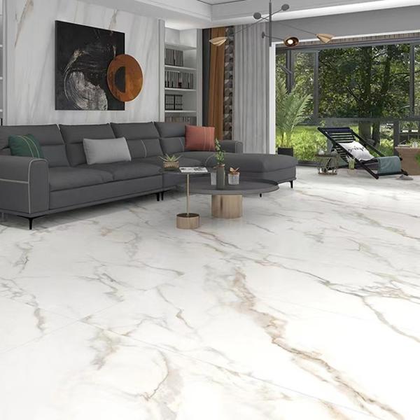 плитка 60x60 Каррары белая Vitrified застекленная керамическая для пола