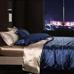 Soft Hotel 1.0m 4Pcs White Silk Duvet Cover Set OEKO-TEX Approval