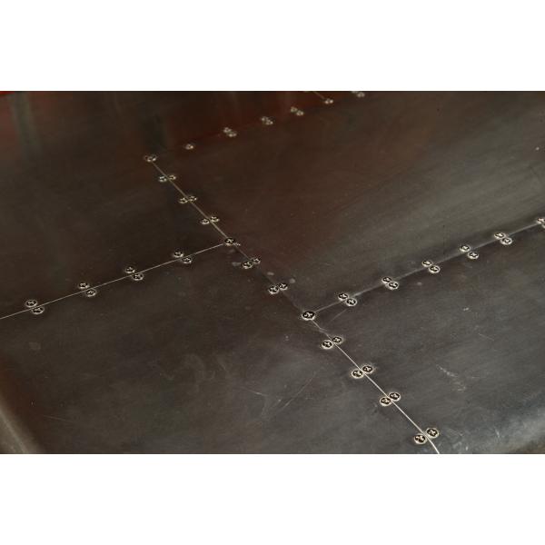 Middle Size Leather Storage Trunk 2 Doors Plywood Frame Zinc Alloy Handle