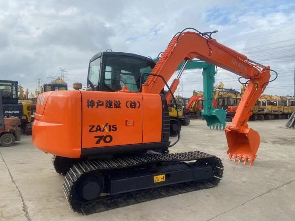 Motor ISUZU Usado Hitachi ZX70 Excavadora Crawler 7 toneladas Mini Excavadora em boas condições