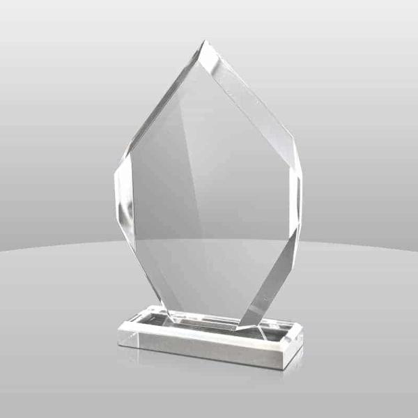 7'' Diameter Custom Made Acrylic Award Diamond Shape For Recognition Achievement