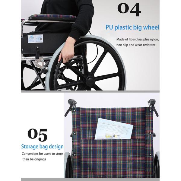 28*89*100cm fauteuil roulant pliable manuel en alliage d'aluminium fauteuil roulant léger sur mesure
