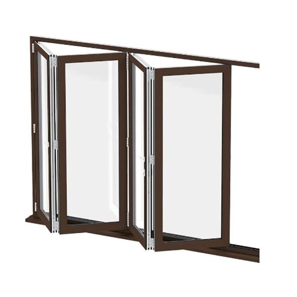 Level 9 Wind Pressure Resistance Bi-Fold Windows Made Of Thermal Break Aluminum Profile