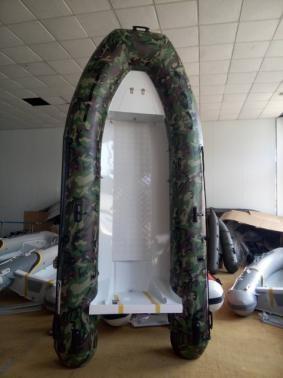 380Cm double flat bottom Aluminum Rib Boat with front locker in camouflage color