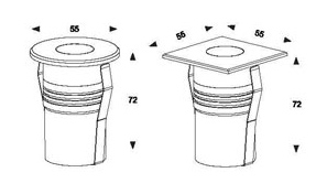 Водоустойчивые света бассейна СИД Inground RGB, света подъездной дороги 12V 3W мини подземные утопленные