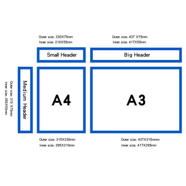 A3 A4 A5 A6 Magnetic Document Holder For Fridge Multi Colors