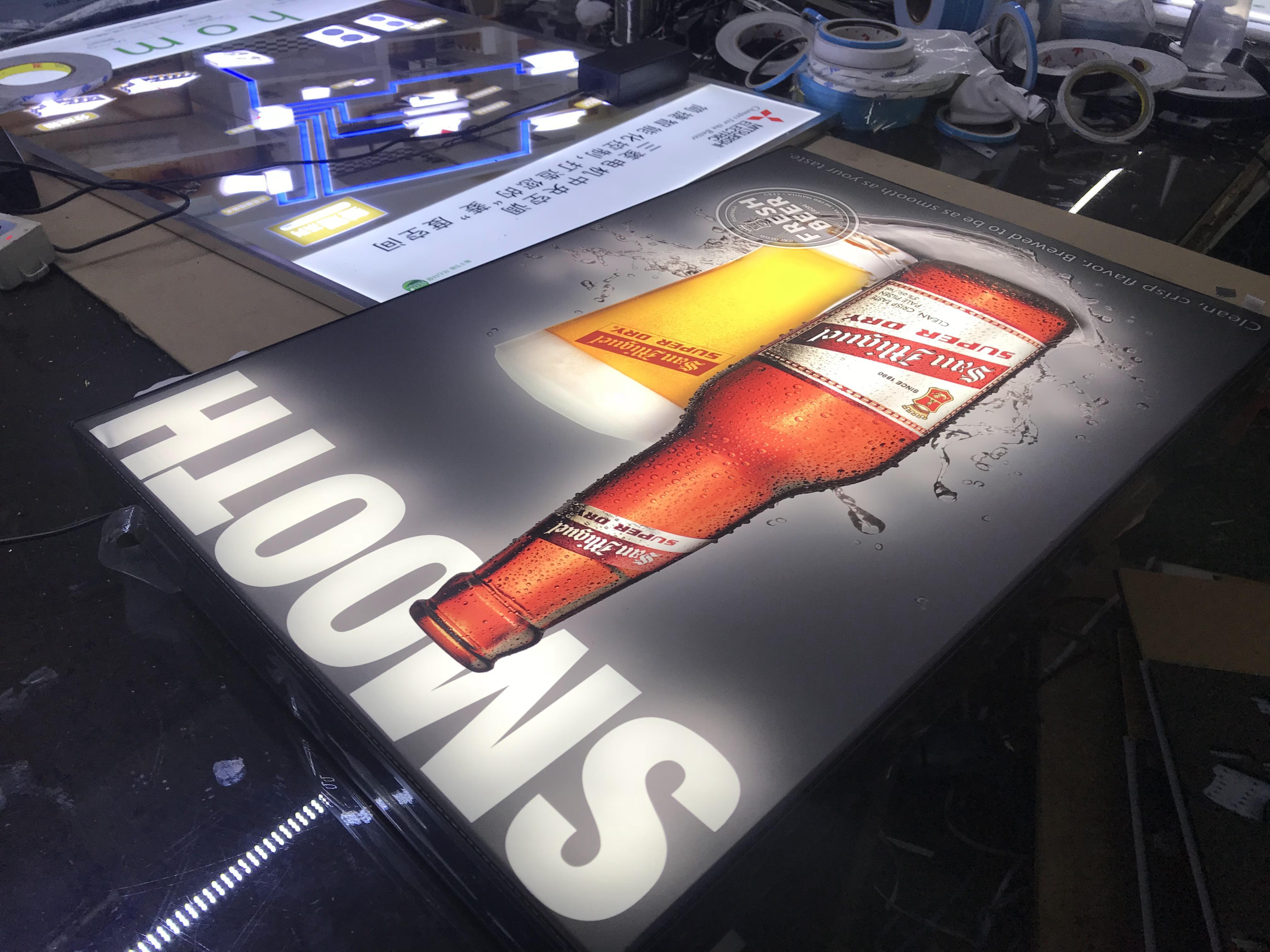Dynamic Fabric LED Light Box Animated — SMD 2835, Programmable Flash Effect, A1/A2/A3/A4