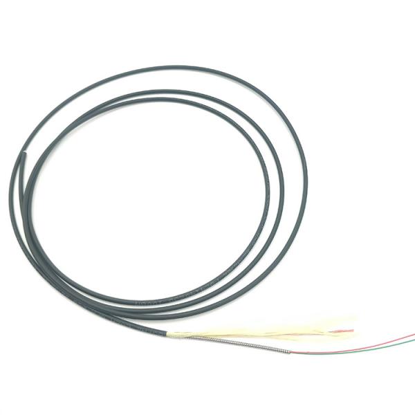 SM G657A2 Indoor Armored Fiber Optic Cable Tight Duplex LSZH Black Anti Rodent