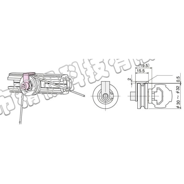 Die Casting Aluminum Alloy Connector Female AL-64 Work With C Type Aluminum Pipe