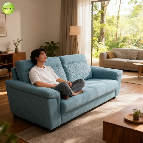 Modern Linen fabric foldable sofa bed with mattress Living Room Sofa Convertible Sleeping Folding Sofa Bed For Saving-Space