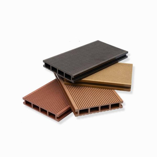 Anti Slip WPC Decking 140x25mm Grooved Composite Outdoor Flooring Pool Coastal Homes