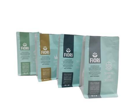 2017 new products plastic packaging coffee bean bags/zipper pouch for coffee/eight side sealed bags
