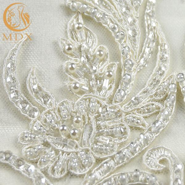 Белое вышитое расстворимое в воде тканей 20% Polyeter шнурка Handmade \