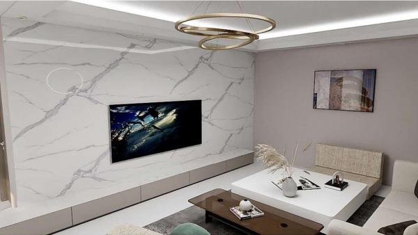 hot sale 3mm UV marble sheet white PVC wall panel 1220*2440mm UV board for interior decorative wall