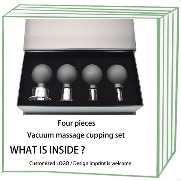 2024 Glass Rubber Massage Vacuum Massage Cupping Set Therapy Machine For Body Face Back Leg Shoulder With Customized Logo