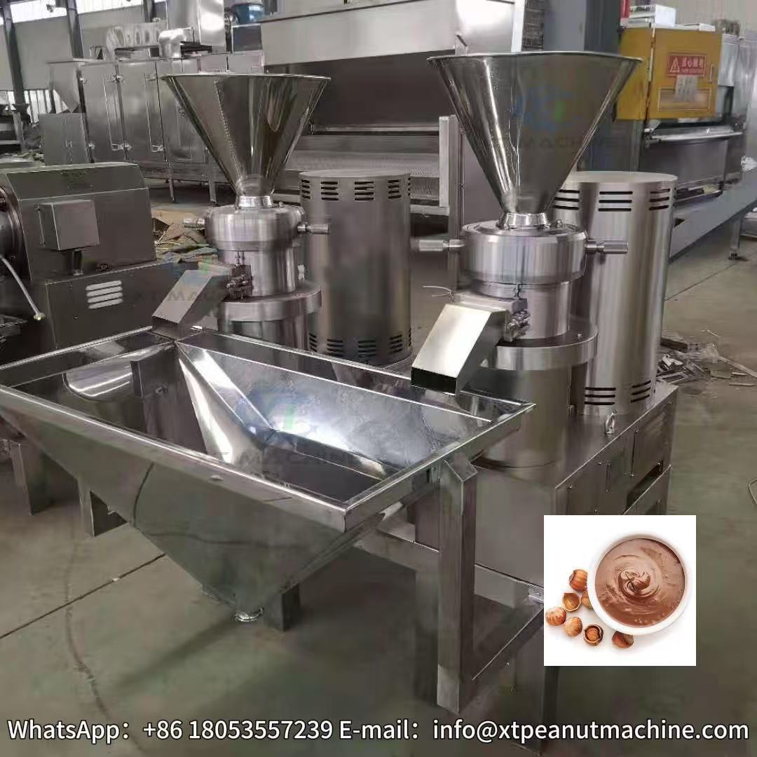 PLC Control Food Grade Industrial Colloid Mill Sesame Peanut Butter Grinder Multifunctional Nut Paste Making Equipment