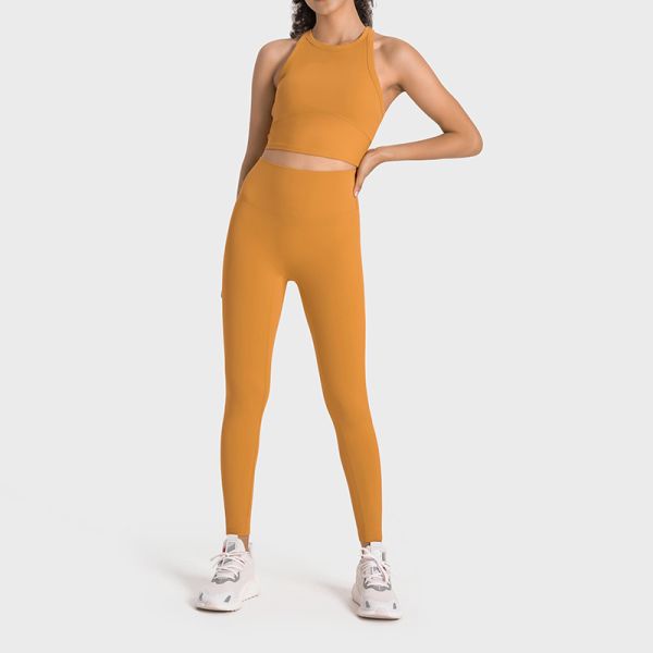 High Waisted Nylon Spandex Women Yoga Leggings Stretchy Full Length Royal Blue