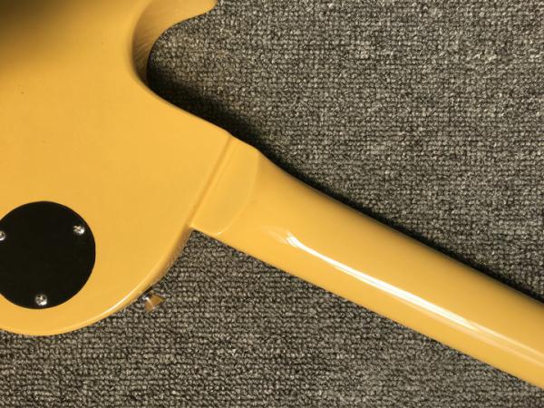 Lp Junior electric guitar yellow color one piece bridge P90 pickups 22 dot inlay frets LP guitar