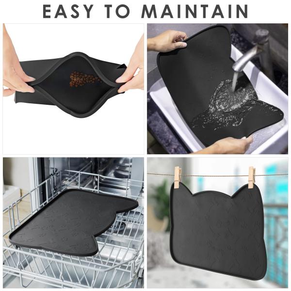 Силиконовый коврик для домашних животных для пола водонепроницаемый нескользящий коврик для кормления домашних животных поднятый край кошачий коврик для путешествий