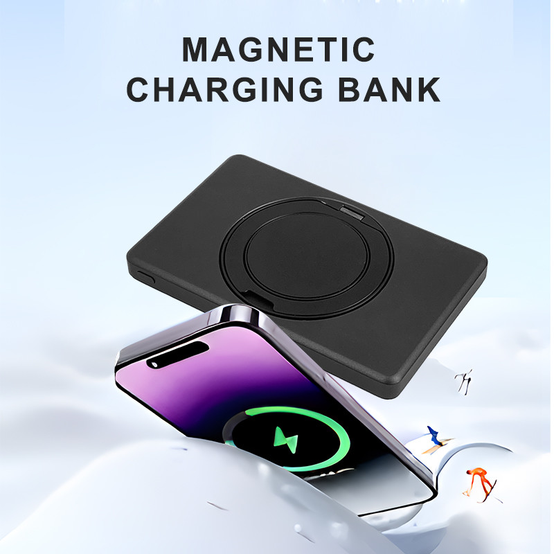 OEM портативный стройный беспроводный магнитный энергобанк 5000mah быстрое магнитное портативное зарядное устройство