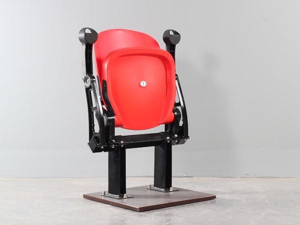 STUNITY Auto tip-up UV resistant wholesale gas assisted PP plastic beam mounted stadium seat with cupholder armrest