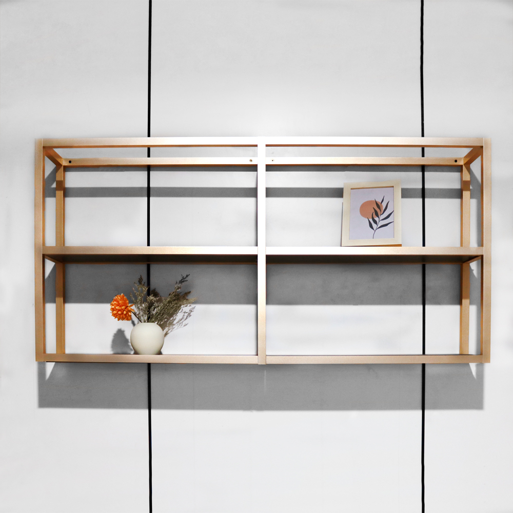 New Design Metal Wall Mounted Shelf Aluminum Frame CD Shelf for Decorative