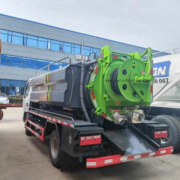 Dongfeng Captain Rhd Vacuum Suction Sewage Truck 5000 Liter Fecal Suction Truck