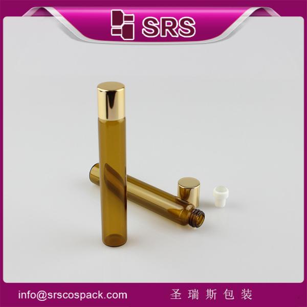 SRS wholesale amber 10ml glass roller ball bottle for essential oil use with good quality