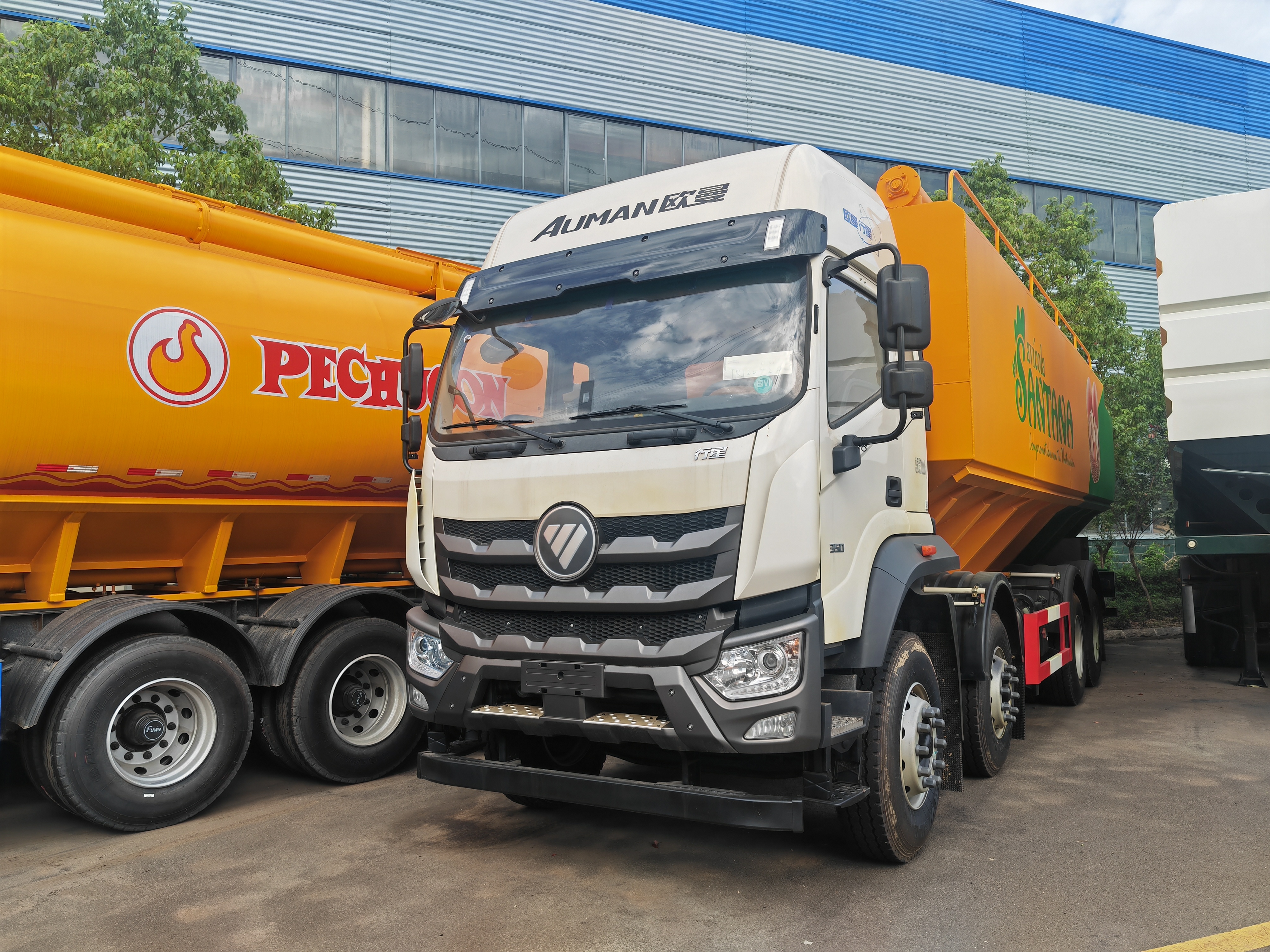 Foton Auman 8x4 Bulk Feed Truck Exporting to Colombia
