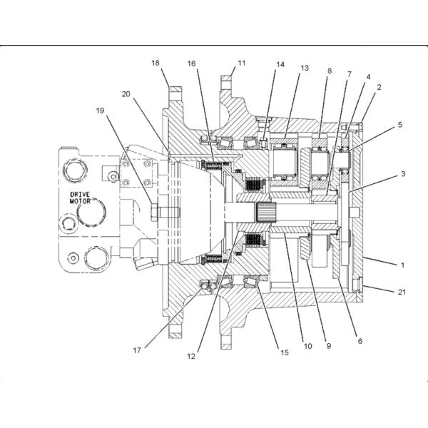 1550157 1858530 1515108 2003492 Cat Excavator Final Drive For E315 E315B