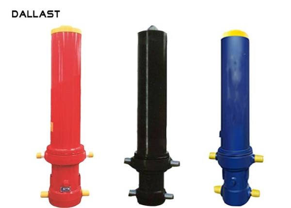 Welded Dump Truck Tipper Trailer Single Acting Telescopic Hydraulic Cylinders CE Marked