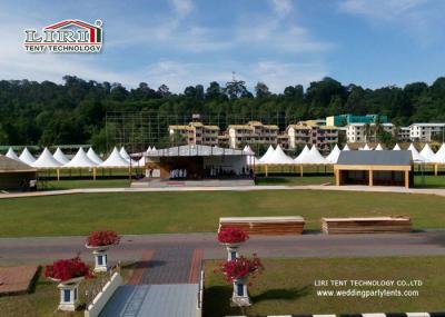 Outside High Peak Tents With Transparent PVC Cover Customized Size