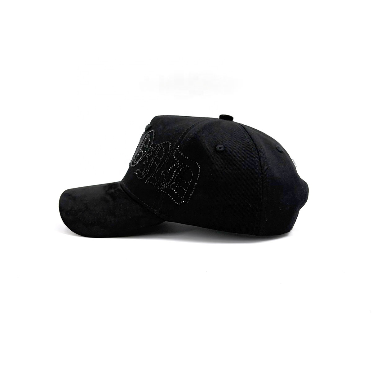 Custom Fashion Baseball Caps Rhinestone Embroidered Satin Lined Custom