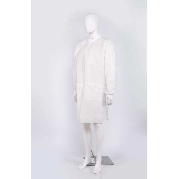 S&J Disposable  OEM Factory supply Accept Custom Color and Design SMS PP Nonwoven Men Women Lab Coat