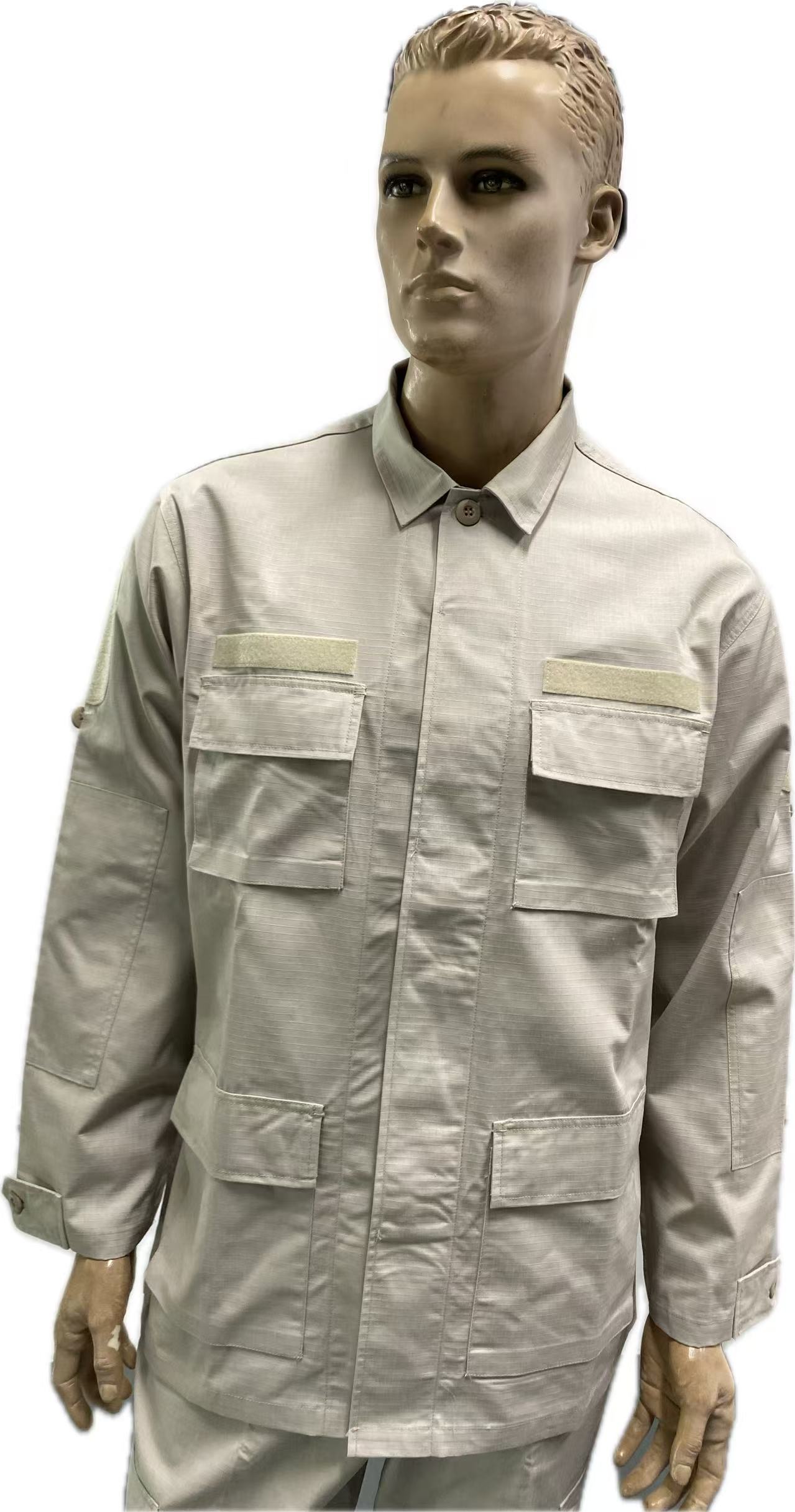 Tactical Security Guard Uniform Set Ripstop Cotton Work Shirt and Trousers for Men