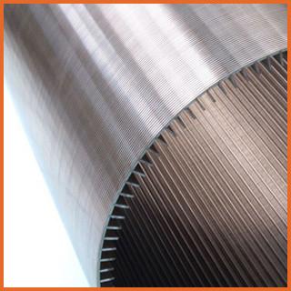 SS Johnson Wedge Wire Screens Cylinder Liquid Filter With Male - Female Thread