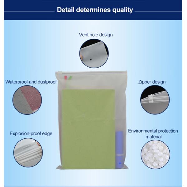 SZCX Custom Logo Plastic Garment Bags Factory With Zipper Packaging Reusable Clothing Ziplock Bags for Business Zip Lock Bag