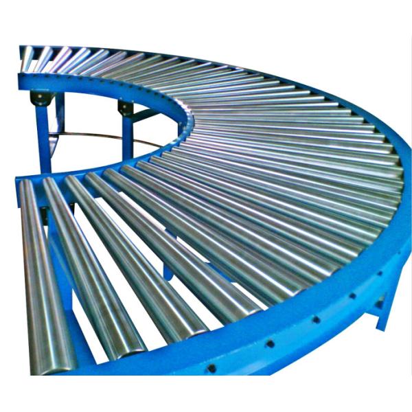 Steel Curved Roller Conveyor Systems For Material Movement / Handling