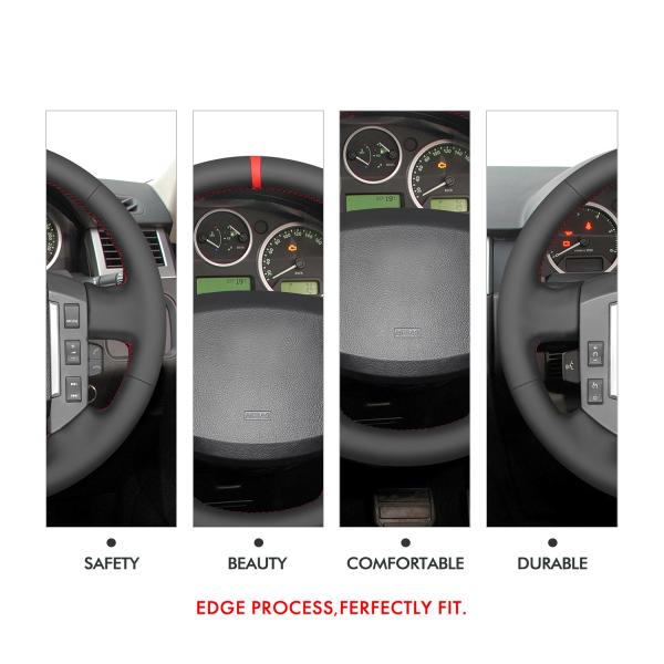 Car Accessories Custom Color Hand Stitched Genuine Leather Steering Wheel Cover for Land Rover Freelander 2 II LR2 (L359)
